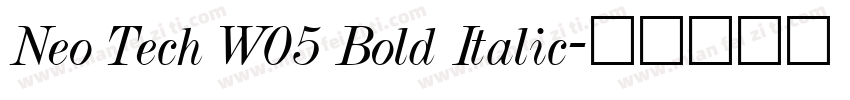Neo Tech W05 Bold Italic字体转换